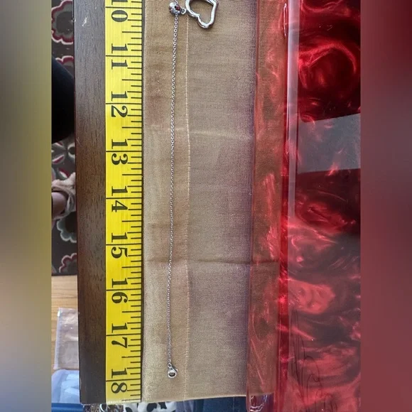 Women's Stainless QVC Steel by Design Silver Heart Pendant Necklace 18” NWOT - Picture 4 of 4